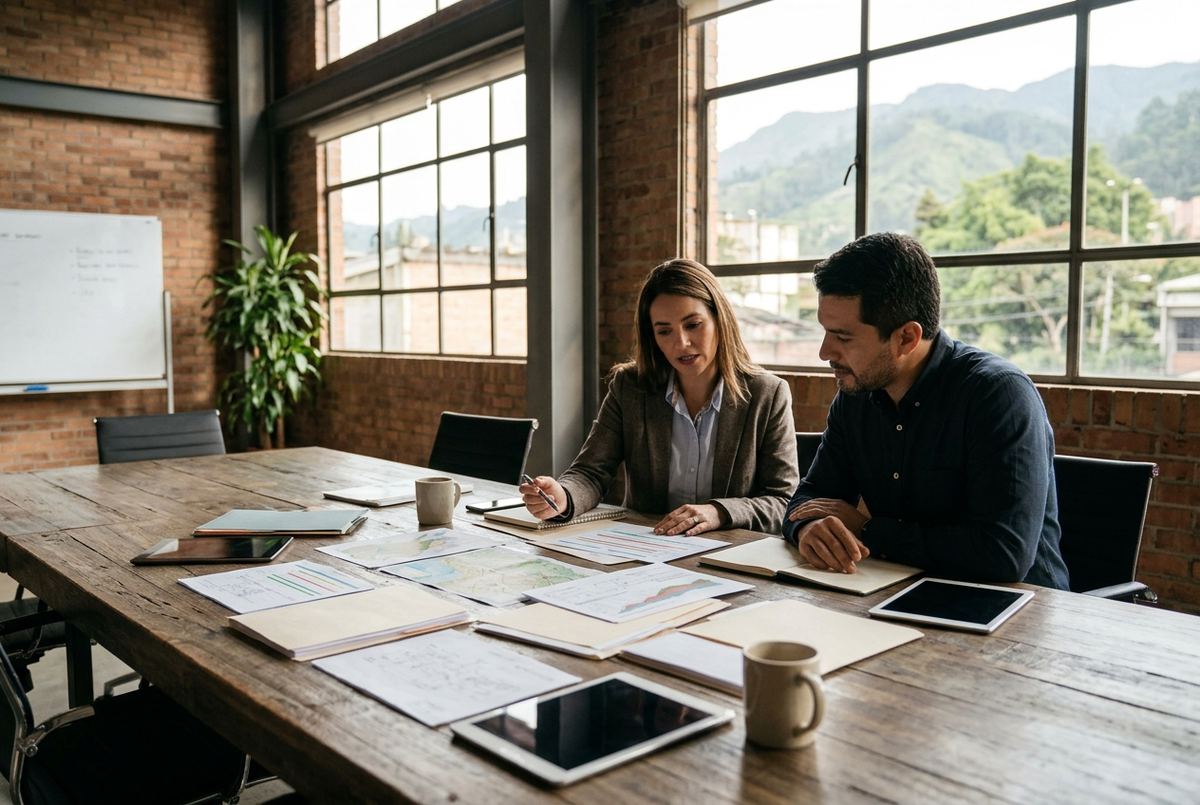 Directivos empresariales revisando requisitos de homologación y calidad para proveedores corporativos.